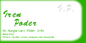 iren poder business card
